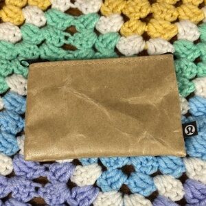 Lululemon Tan Zip Coin Purse Pouch